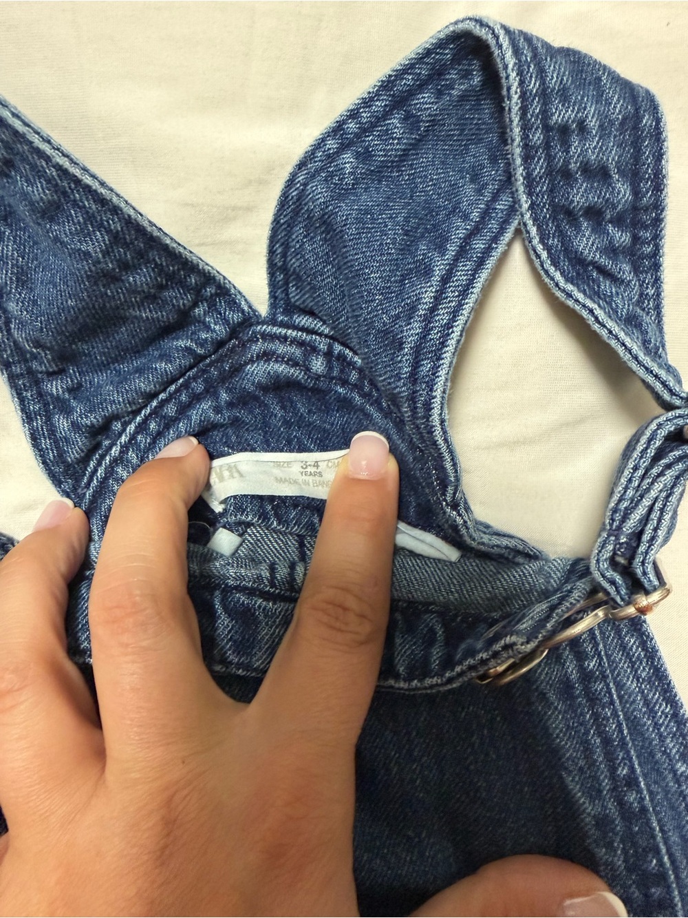 Blue Denim 3-4years girl Overalls